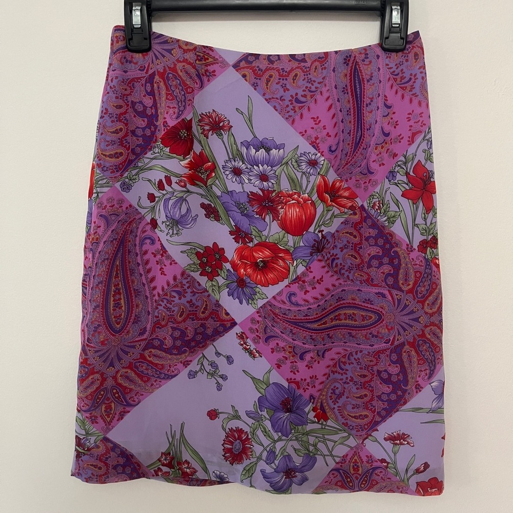 Vintage Floral Patchwork Paisley Skirt